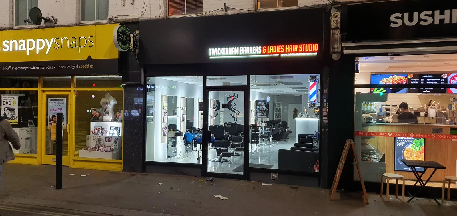 Salon frontage on London Road